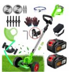 RECHARGEABLE MOWER WITH TYRE AND 2 BLADES